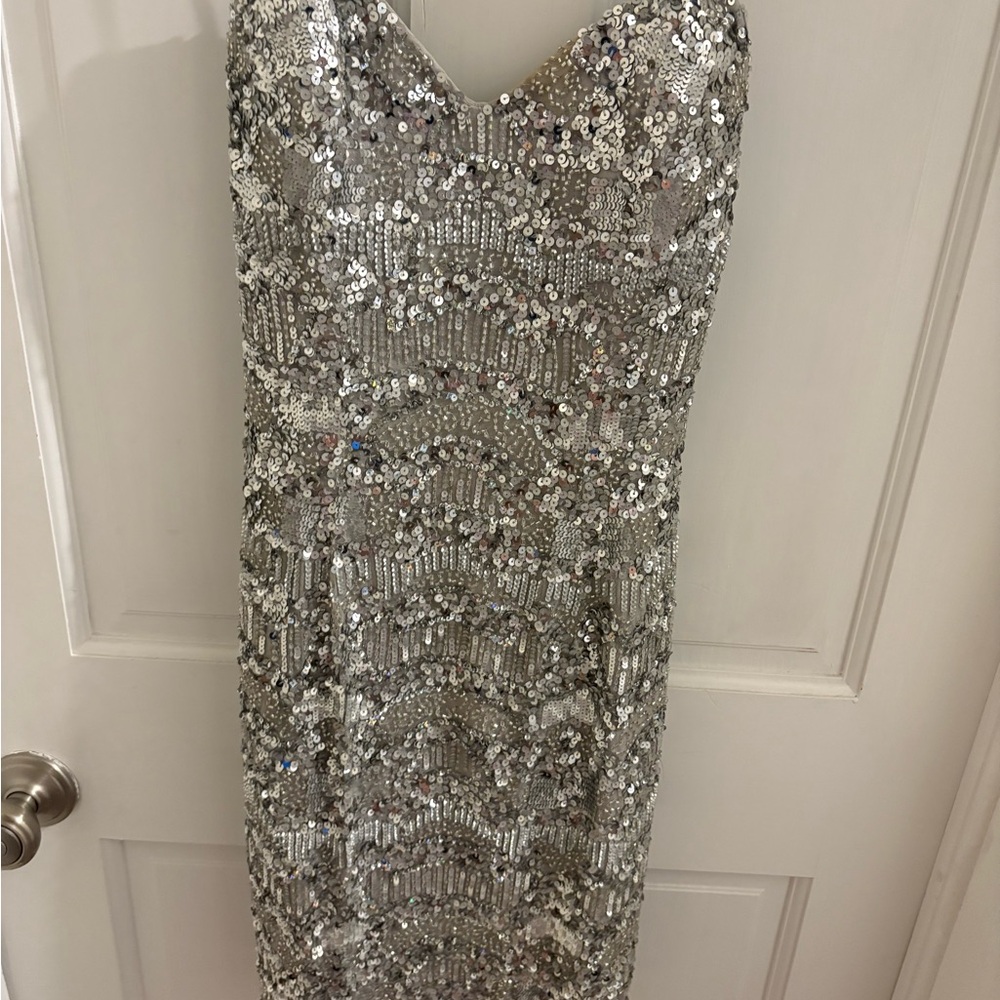 Silver Sequin Dress
